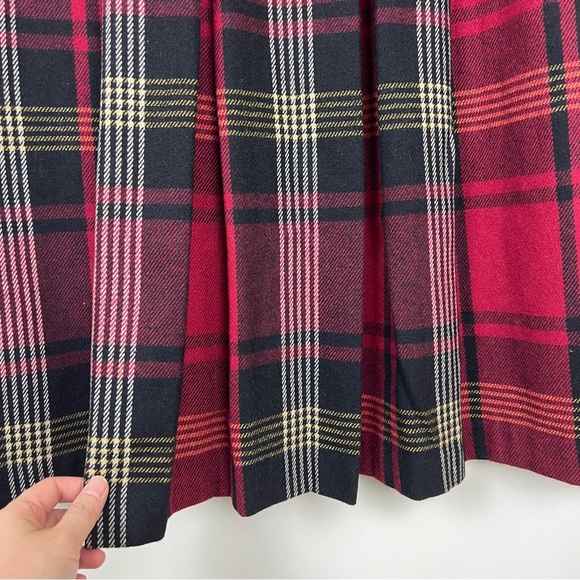 SAMANTHA SCOTT Vintage Plaid Pleated Midi Skirt - Picture 3 of 8